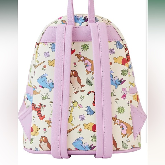 loungefly | winnie the pooh and friends pink ivory mini backpack - Picture 10 of 11